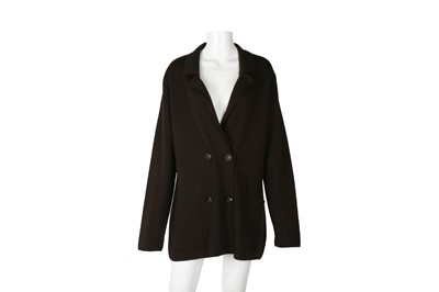 Lot 177 - Gianfranco Ferre Studio Black Wool Knit Cardigan - Size 48