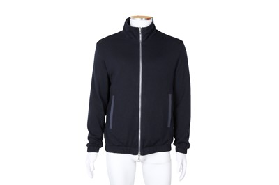 Lot 185 - Loro Piana Men's Navy Windmate Bomber Jacket - Size 52