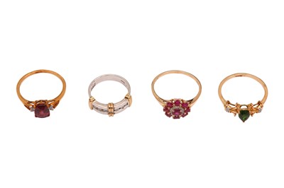 Lot 89 - FOUR GEM-SET RINGS