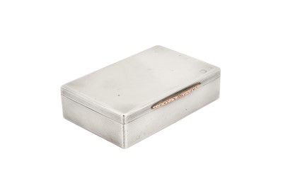Lot 23 - A George VI sterling silver cigarette box, Birmingham 1947 by A Wilcox