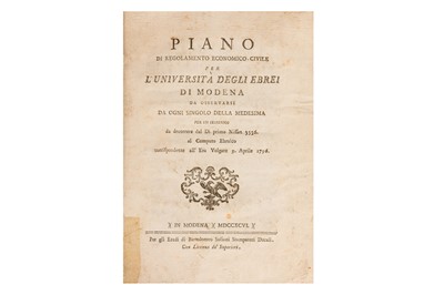 Lot 28 - Piano di regolamento economico –