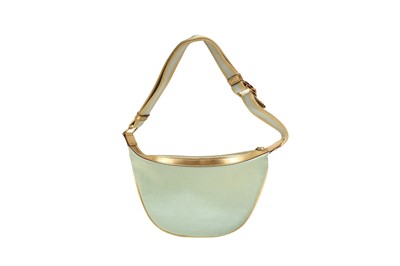 Lot 192 - Gucci Metallic Blue Half Moon Shoulder Bag