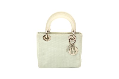 Lot 110 - Christian Dior Pale Grey Mini Lady Dior Bag