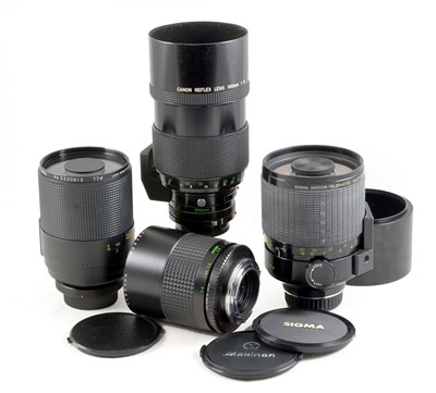 Lot 305 - Canon FD 500mm Reflex & Other Mirror Lenses.