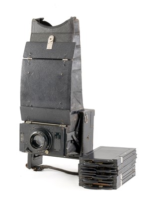 Lot 27 - A Houghton’s Ltd. Ensign Model D Quarter Plate Folding Reflex Camera.