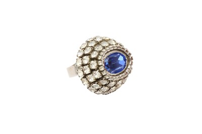 Lot 441 - Versace Blue Crystal Cocktail Ring