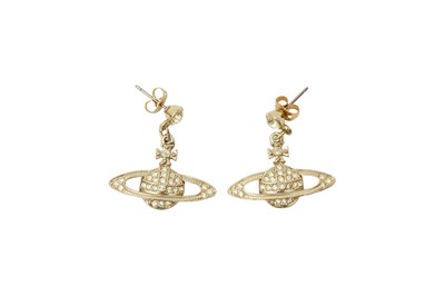 Lot 456 - Vivienne Westwood Crystal Orb Pierced Earrings