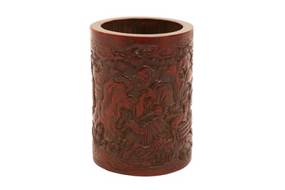 Lot 289 - A CHINESE BAMBOO BRUSH POT, BITONG