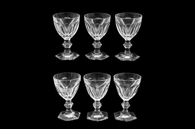 Lot 188 - SIX BACCARAT CRYSTAL WINE GLASSES