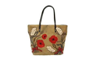 Lot 432 - Valentino Gold Floral Embroidered Tote
