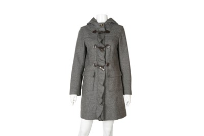 Lot 440 - Valentino Grey Wool Duffle Coat - Size 4