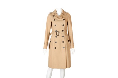 Lot 38 - Burberry Prorsum Honey Trench Coat - Size 38