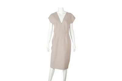 Lot 391 - Roland Mouret Grey Short Sleeve Dress - Size 14