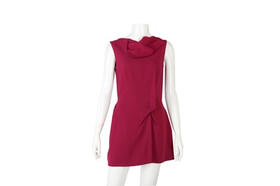 Lot 392 - Roland Mouret Magenta Crepe Zonda Tunic - Size 12