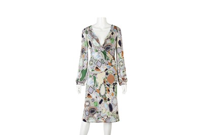 Lot 355 - Missoni Print Jersey Wrap Drape Dress - Size 46
