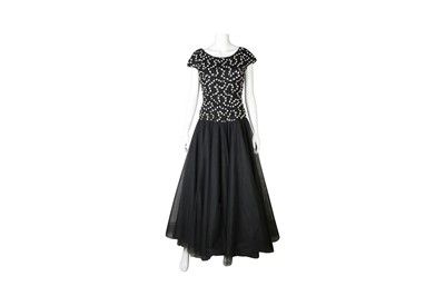 Lot 26 - Bruce Oldfield Black Embellished Evening Gown