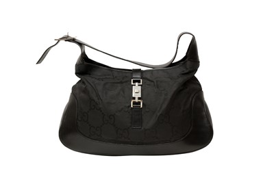 Lot 223 - Gucci Black Monogram XL Jackie Bag