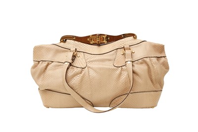 Lot 385 - λ Roberto Cavalli Beige Python Shoulder Bag