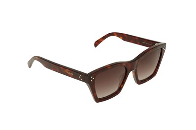 Lot 46 - Celine Brown Tortoiseshell Square Sunglasses