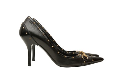 Lot 198 - Gucci Black Snaffle Heeled Pump - Size 37