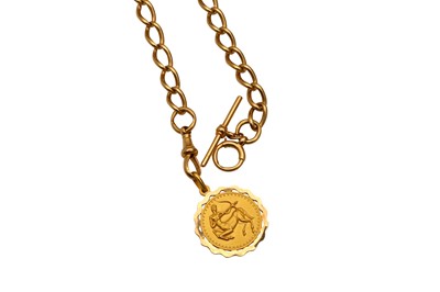 Lot 1 - A GOLD ALBERT CHAIN
