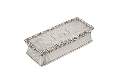 Lot 68 - A William IV sterling silver snuff box, Birmingham 1835 by Edward Smith