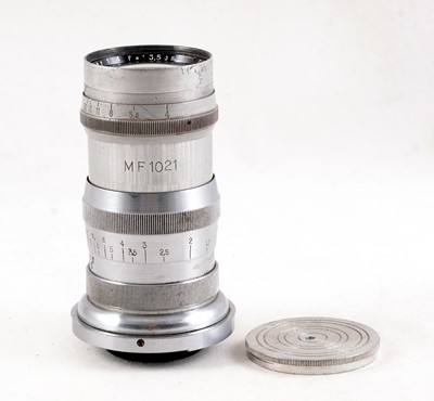 Lot 263 - A WWII Kriegsmarine Zeiss 13.5cm f4 Sonnar Lens, Contax Fit.