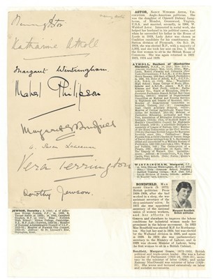 Lot 486 - Female MPs