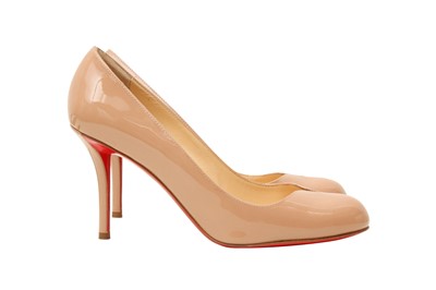 Lot 129 - Christian Louboutin Nude Sophiaregina Heeled Pump - Size 37