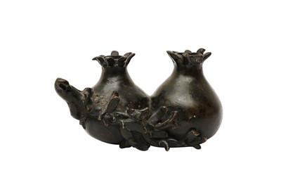 Lot 97 - A CHINESE BRONZE 'POMEGRANATE' WATER POT