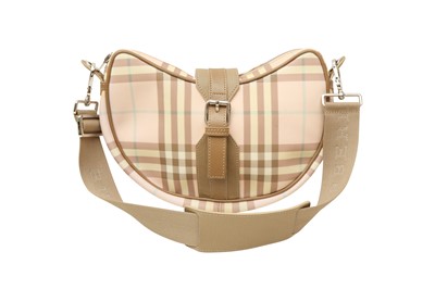 Lot 34 - Burberry Pink House Check Saddle Bag