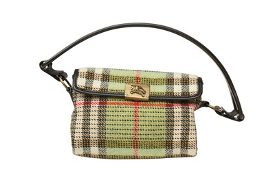 Lot 33 - Burberry Green House Check Flap Shoulder Bag