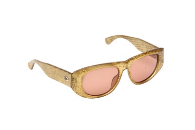 Lot 102 - Christian Dior Gold Cateye Sunglasses