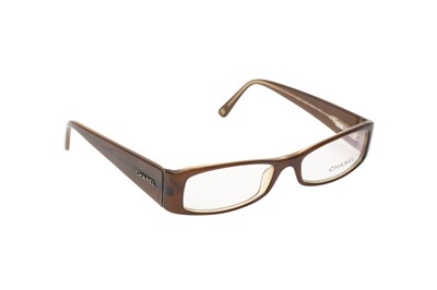 Lot 51 - Chanel Brown Rectangle Glasses Frame