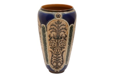 Lot 226 - A DOULTON LAMBETH STONEWARE TABLE LAMP BASE