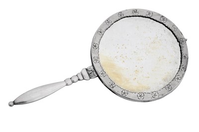 Lot 414 - A PORTABLE SILVER MIRROR