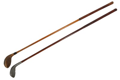 Lot 555 - TWO GOLF CLUBS WITH HICKORY SHAFTS