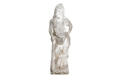 Lot 29 - A RECONSTITUTED STONE SCULPTURE OF HERCULES