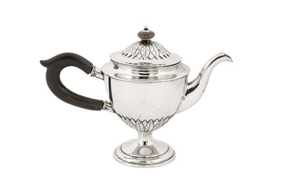 Lot 188 - A Paul I early 19th century Russian silver small teapot, Saint Petersburg circa 1800 by Hermann Gottlieb Unger