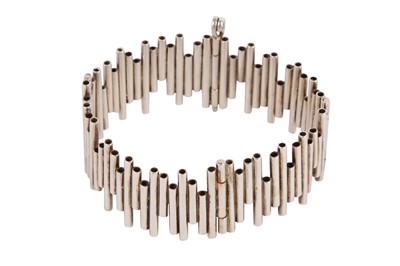 Lot 60 - A SILVER MODERNIST BRACELET