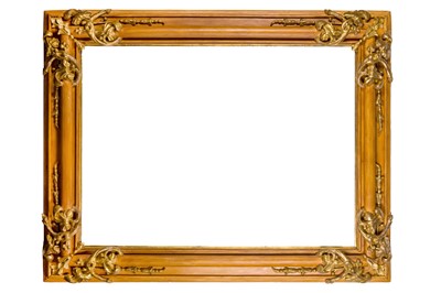 Lot 216 - A NORTH ITALIAN CARVED, GILDED AND PAINTED FRAME OF LARGE PROPORTIONS (C.LATE 17TH CENTURY)