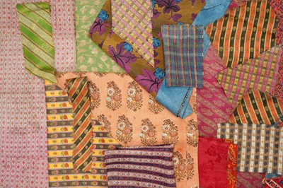 Lot 307 - SIXTEEN PERSIAN SILK COVERS AND FRAGMENTS