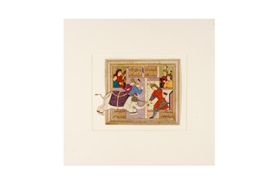 Lot 322 - A LOOSE ILLUSTRATED FOLIO OF FIRDAWSI (D.1025)'S SHAHNAMA