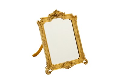 Lot 213 - A late 19th century French 950 standard silver gilt table mirror, Paris circa 1880 by Gustav Keller