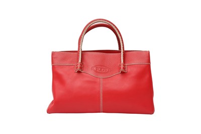 Lot 427 - Tods Red Small Top Handle Tote