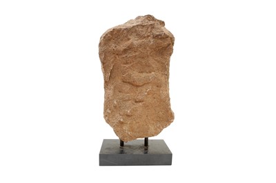 Lot 3 - A SMALL CARVED SANDSTONE STELE WITH FOUR-ARMED GANESHA