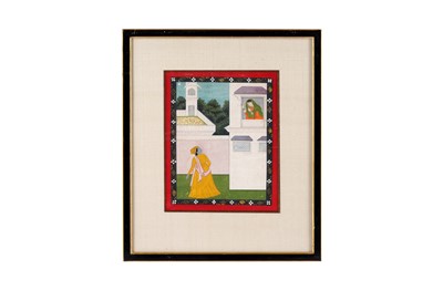 Lot 129 - AN ILLUSTRATION TO A BIHARI SATSAI SERIES: THE LOVER DEPARTING