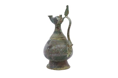 Lot 347 - AN ENGRAVED BRONZE EWER