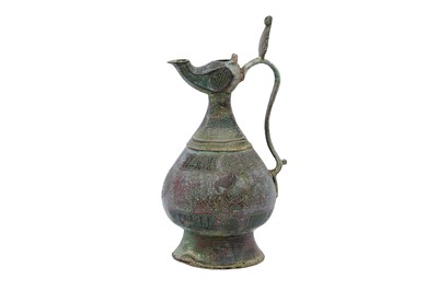 Lot 347 - AN ENGRAVED BRONZE EWER