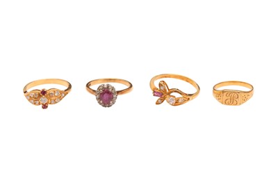 Lot 87 - FOUR RINGS